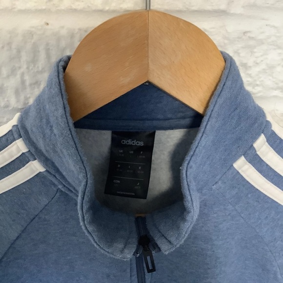 Adidas Quarter Zip Sweatshirt - Size L - Blue & White - P2P 21” - Picture 11 of 11